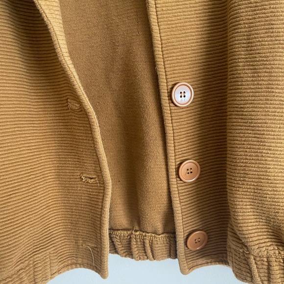 American Apparel Tan Mustard Cotton Ottoman Jacket - Picture 4 of 10